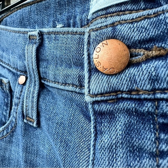 Caslon Straight Leg Medium Wash Raw Hem Jeans - Picture 4 of 13